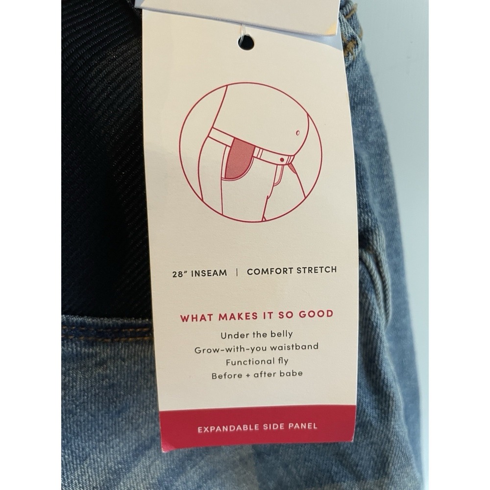 Under Belly Low-Rise Straight Maternity Pants Sz 12 NWT Isabel Maternity - Picture 7 of 8